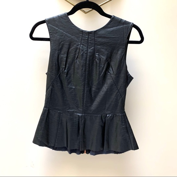 *SOLD* CO by Cotton On faux leather peplum top - Picture 2 of 14